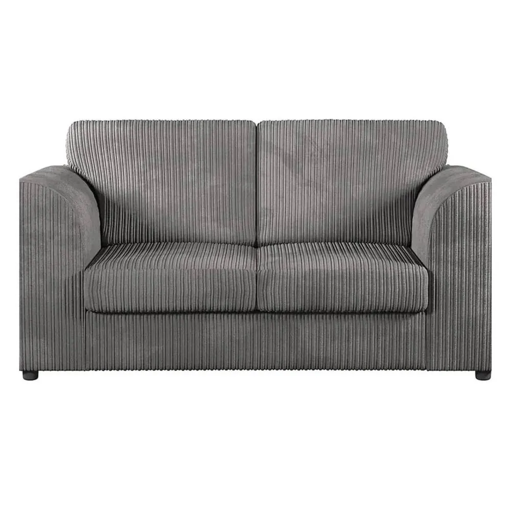 Bliss Furniture Jumbo Cord High Back 2 Seater Sofa in Grey