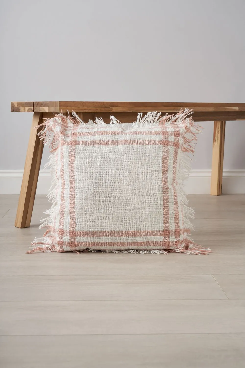 BHS Tula Check Cushion in Pink 1