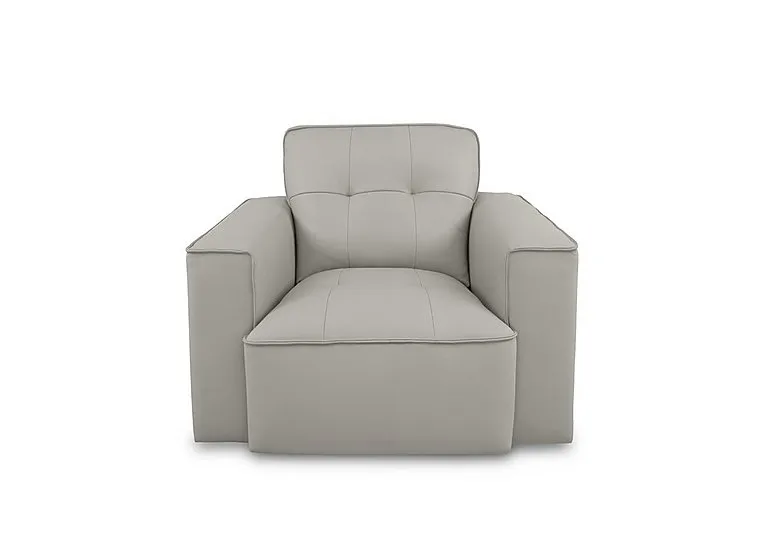 Cushino Leather Armchair - Light Grey - Sofas and Armchairs - In Time for Christmas