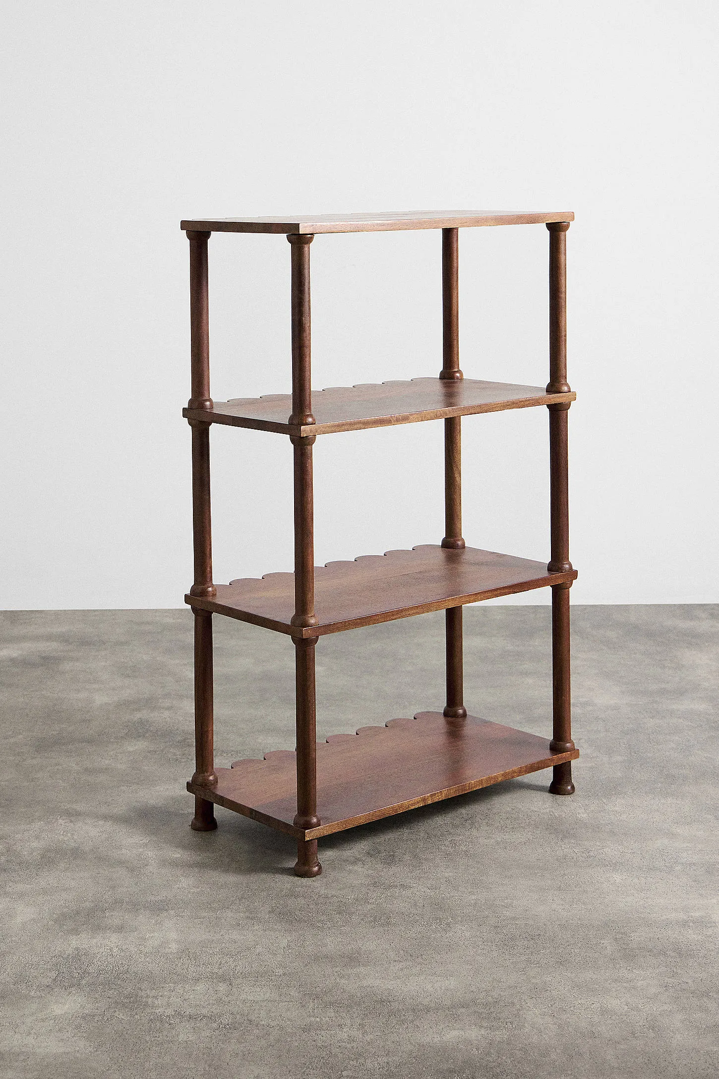 Scalloped Storage Shelf - Brown 6