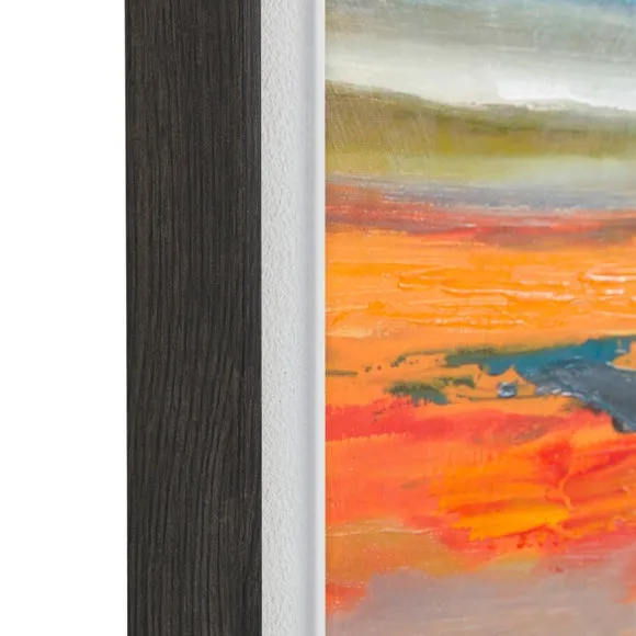 Cedar and Sage Warm Abstract Scene Framed Canvas 4