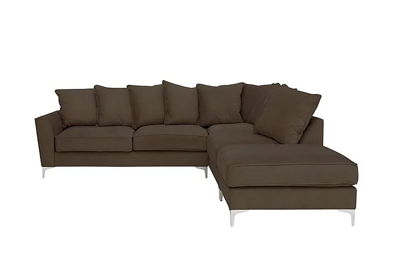 Legend Scatter Back Fabric Right Hand Facing Corner Sofa - Kingston Nutmeg