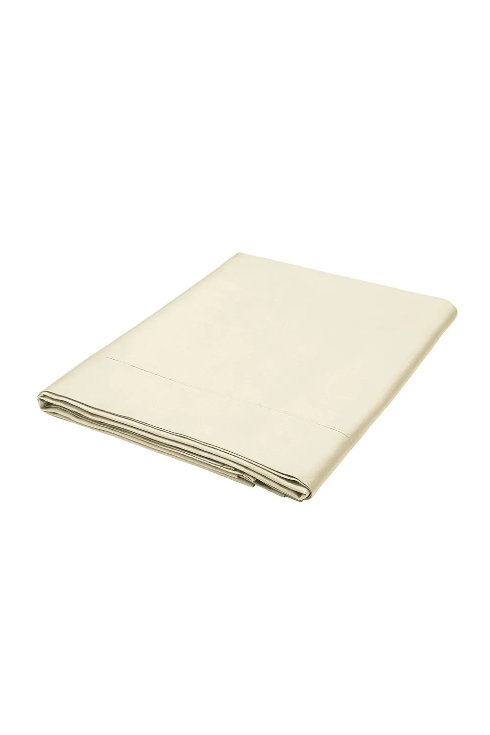 1951 'Luxury 400 Thread Count' Cotton Sateen Flat Sheet in Off-White 1