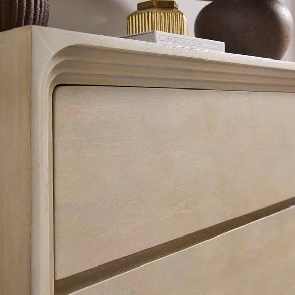 Romy Wide 3 Drawer Chest, Mango Wood 4