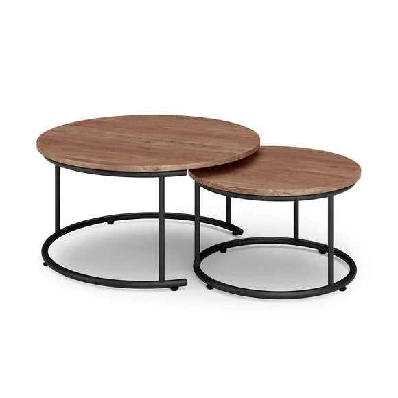 Fulton Coffee Nest of Tables, Pine Effect 6