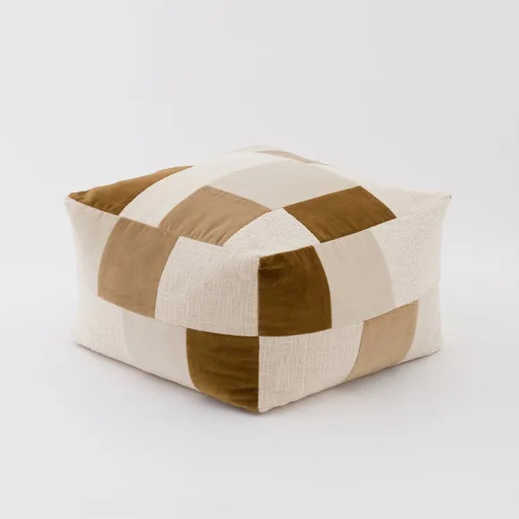 Clara Patchwork Boucle Pouffe 4