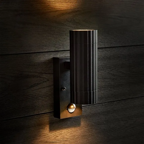 Georgi Ribbed 2 Light PIR Outdoor Wall Light 2