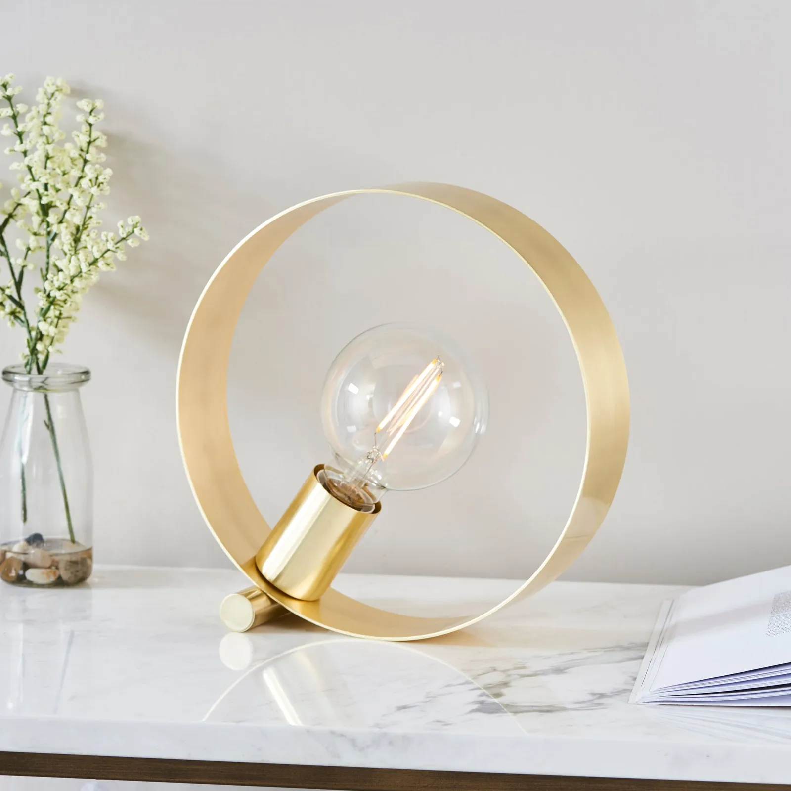 Vogue Circ Table Lamp Brass