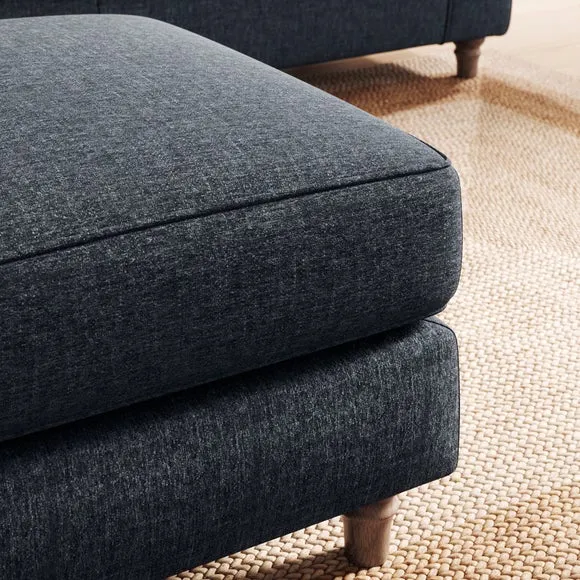 Flori Soft Chenille Footstool 4