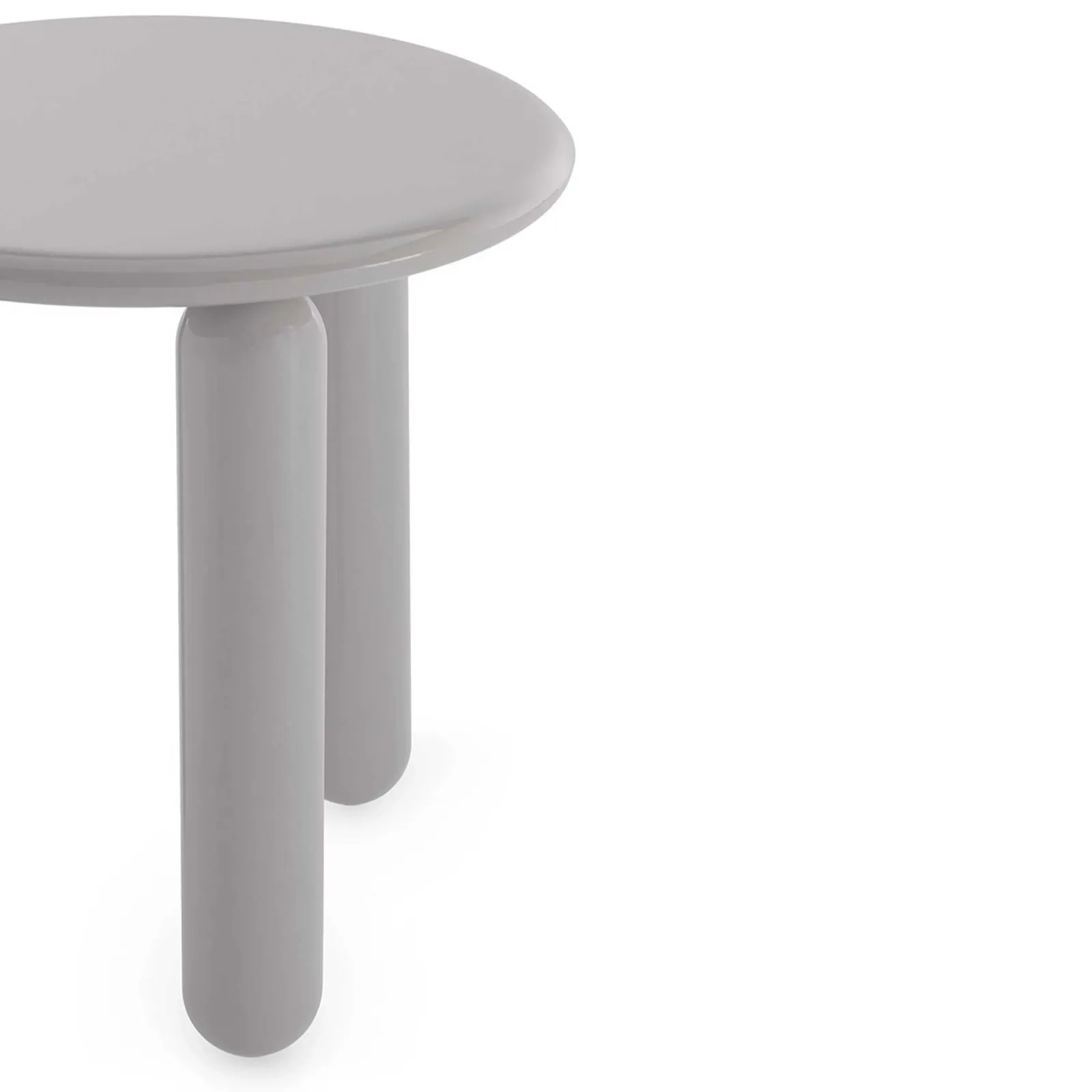 Kartell Undique Mas Side Table 48X48X51 Grey, Round Wood | Barker & Stonehouse 4