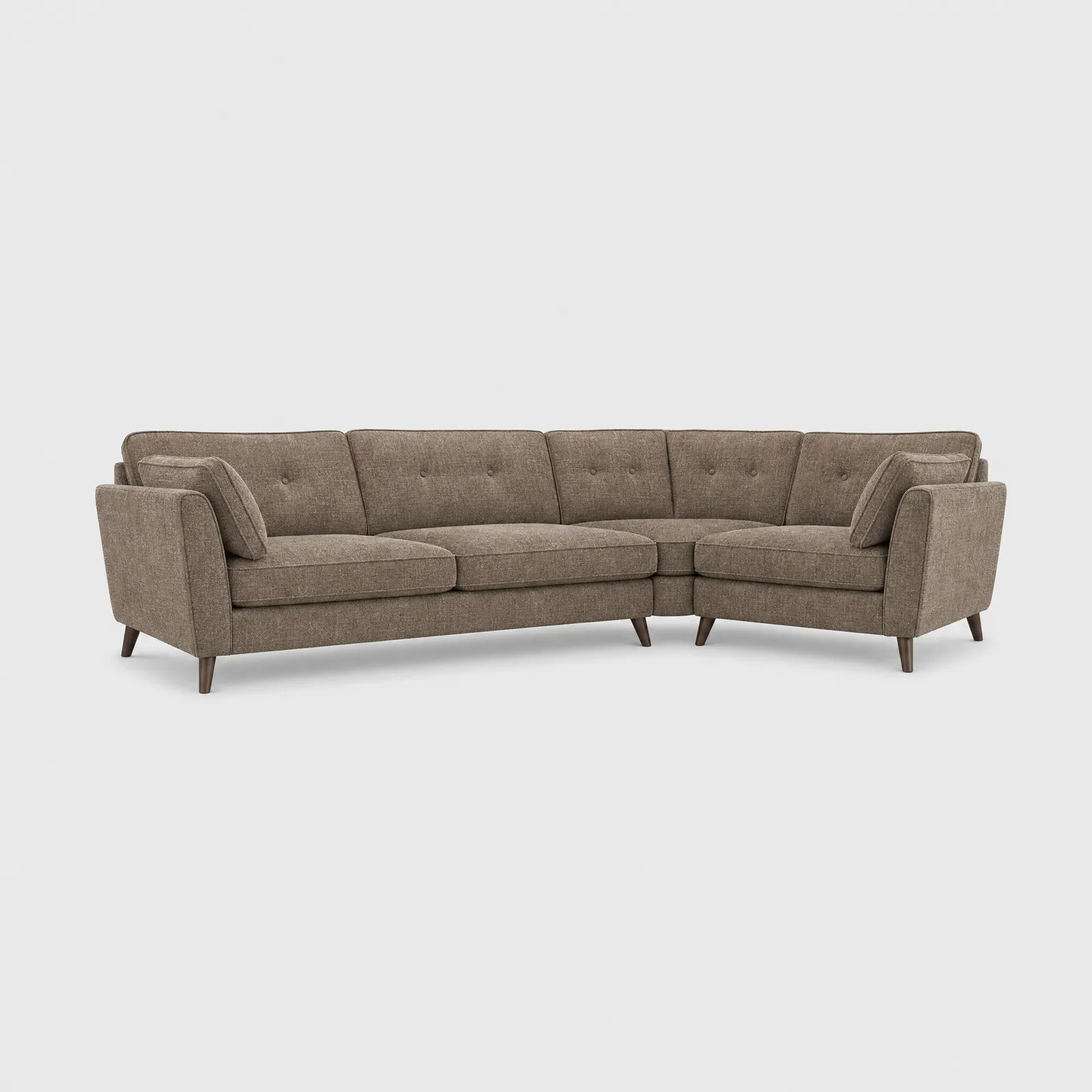 Benton Lhf Small Corner Sofa, Brown Fabric | Barker & Stonehouse 1