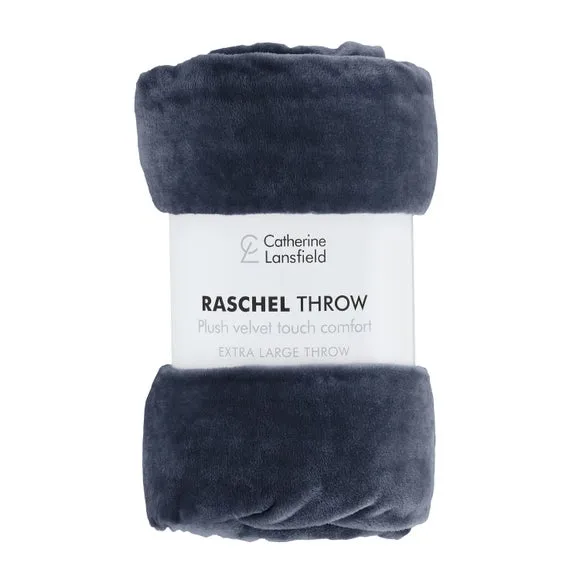 Catherine Lansfield Raschel Velvet Touch Throw Blanket 130cm x 170cm 3