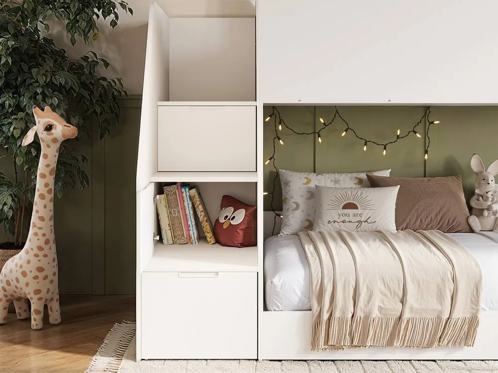 Flair Dreamland House Staircase Bunk Bed in White 3