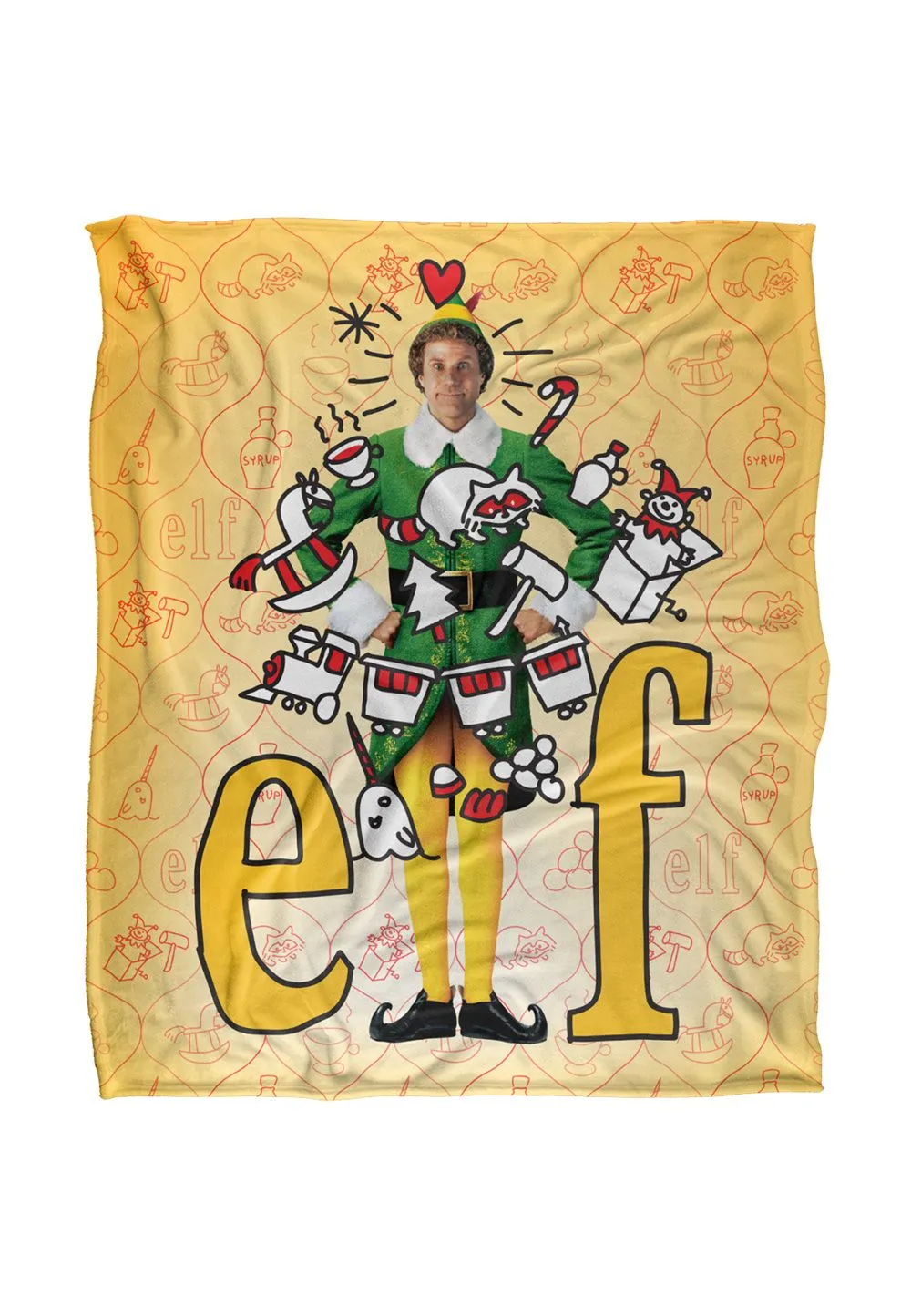 Warner Brothers Elf Silky Touch Super Soft Throw Blanket 152x127cm in White