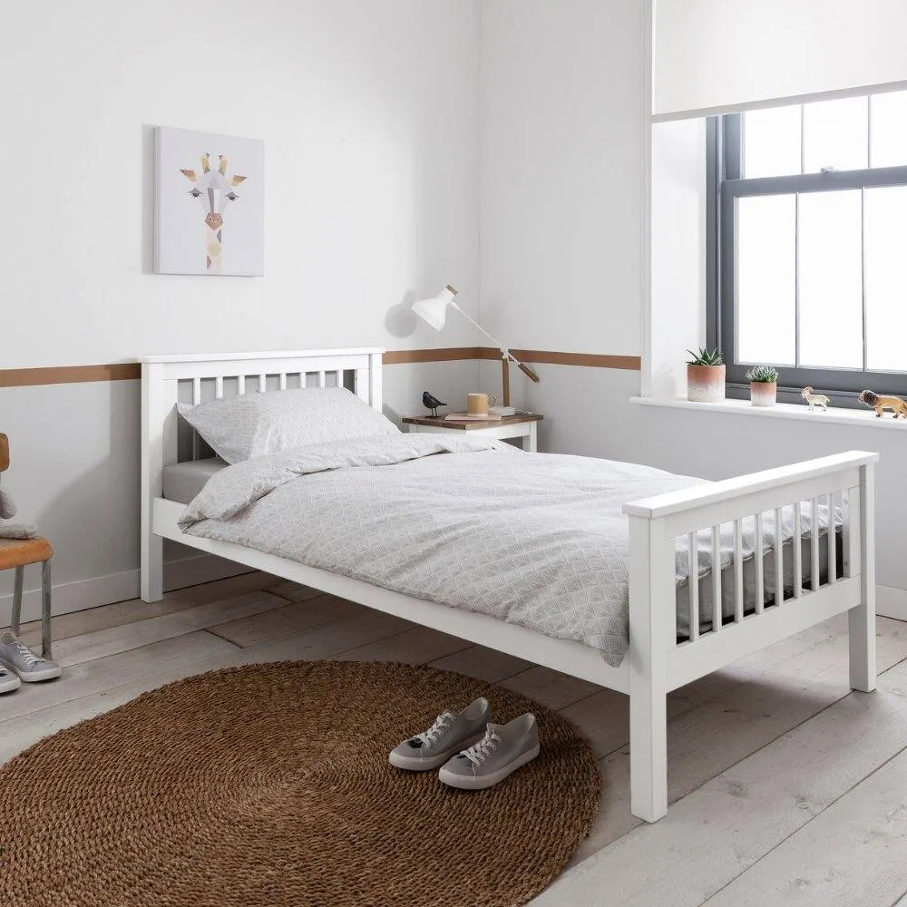 Nöa and Nani Hampshire Single Bed Frame in White