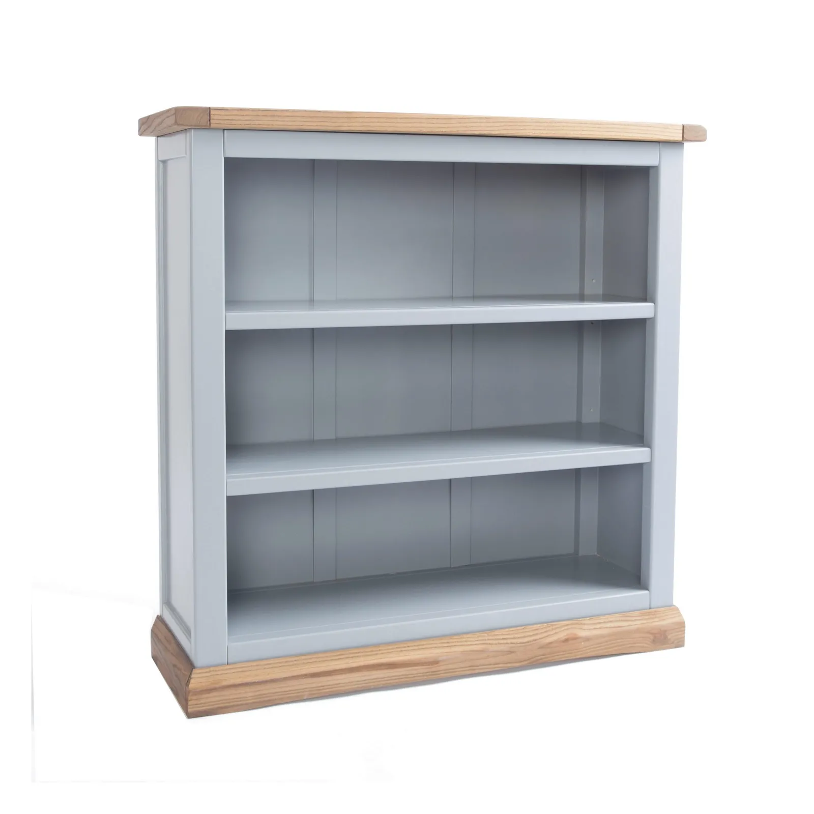Cabinet Bits Bookcase with plinth 90x90x30cm in Grey 2