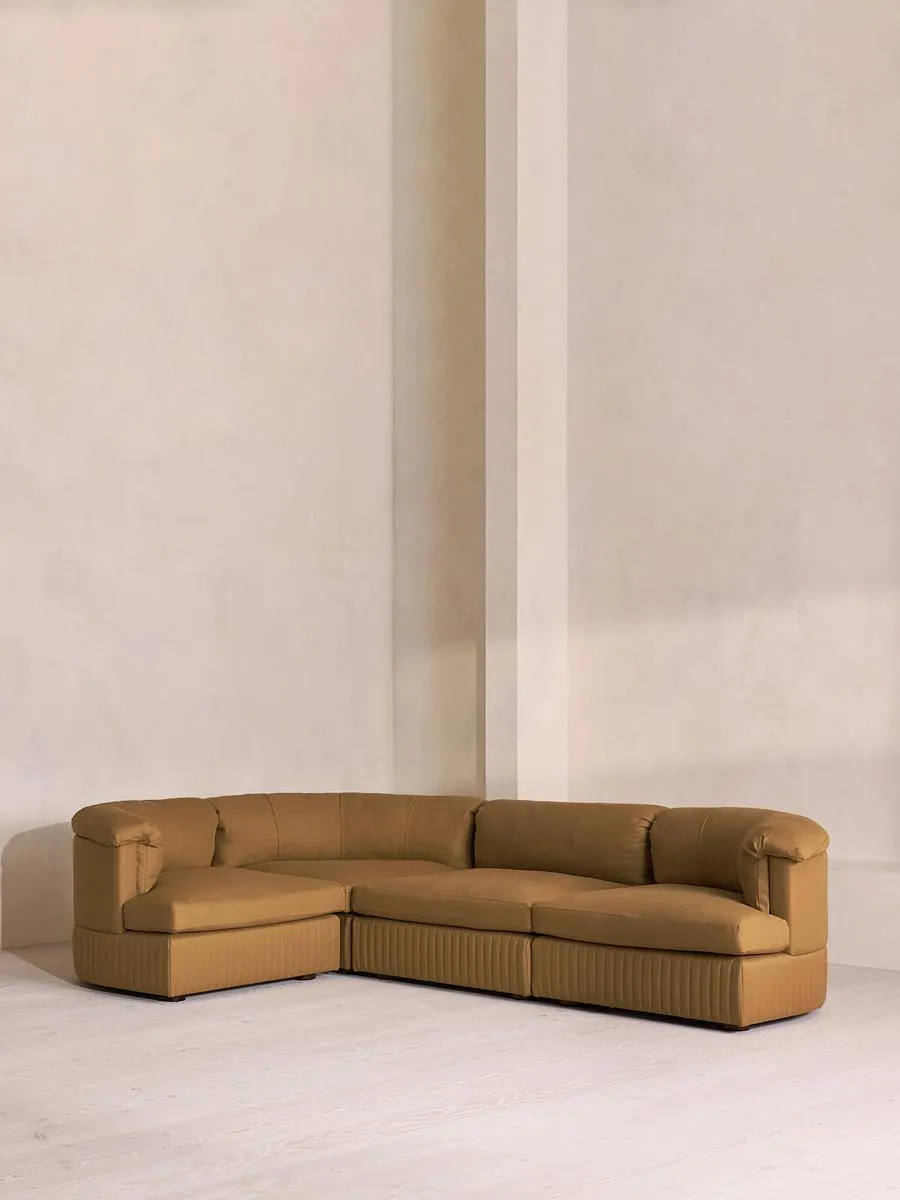 Oona Modular Sofa, L-Shape Sofa, Linen, Ochre