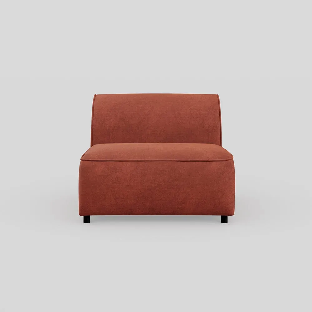 Heal's Aurelie Armless Insert Module Smart Luxe Velvet Tawny