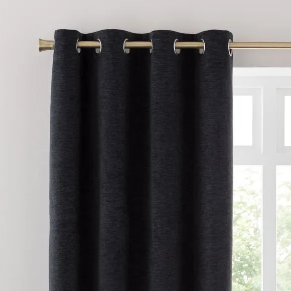 Genoa Chenille Blackout Eyelet Curtains 1