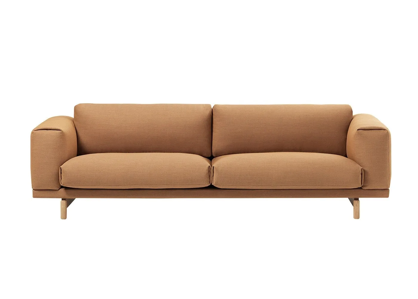 Muuto Rest 3 Seater Sofa Kvadrat Fiord 451 Burnt Orange 1