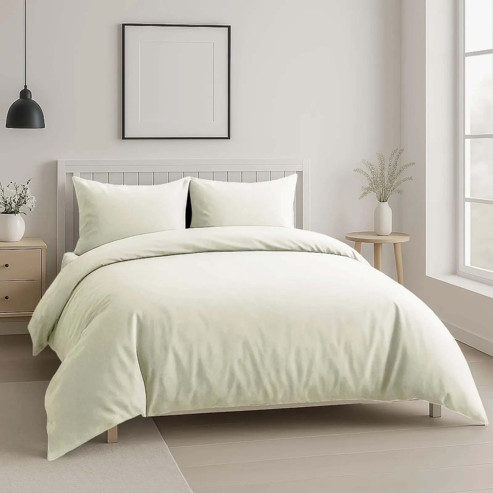 Snug City Luxury 200TC Duvet Cover & Pillowcase/s Set Bed Linen in Cream