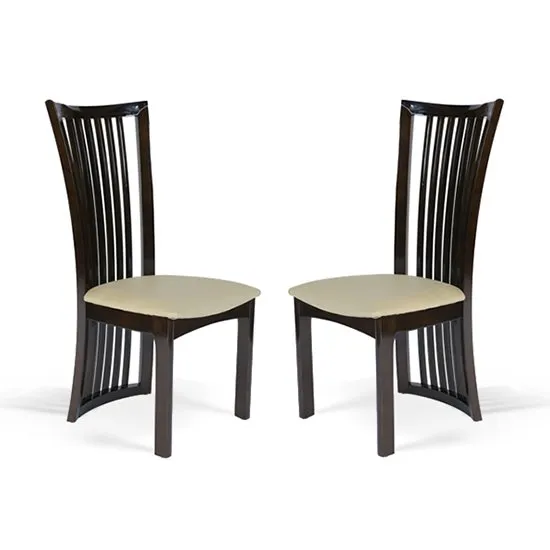 Gacrux Brown Wooden Dining Chair In Pair