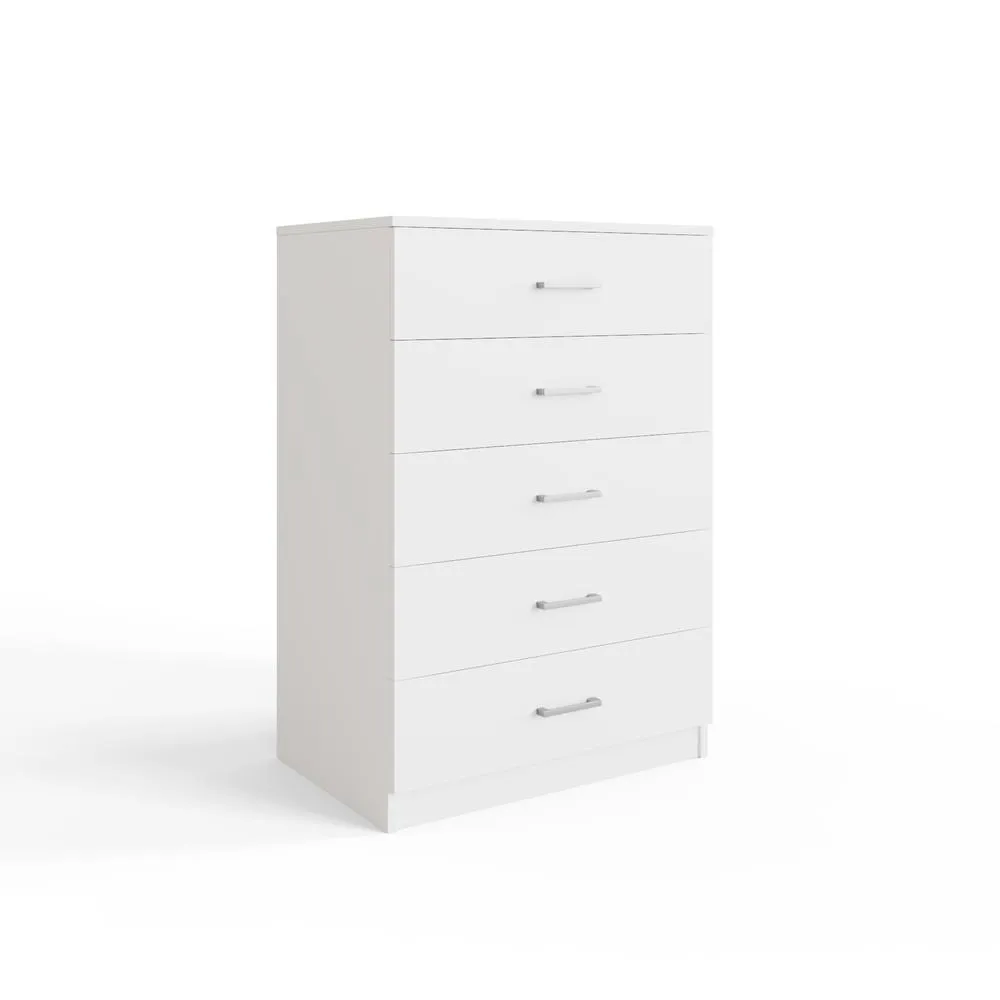 GFW Bailey 5 Drawer Chest in White 2