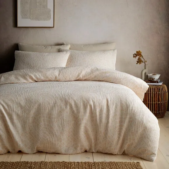Appletree Fossil Jacquard Duvet Cover & Pillowcase Set 1