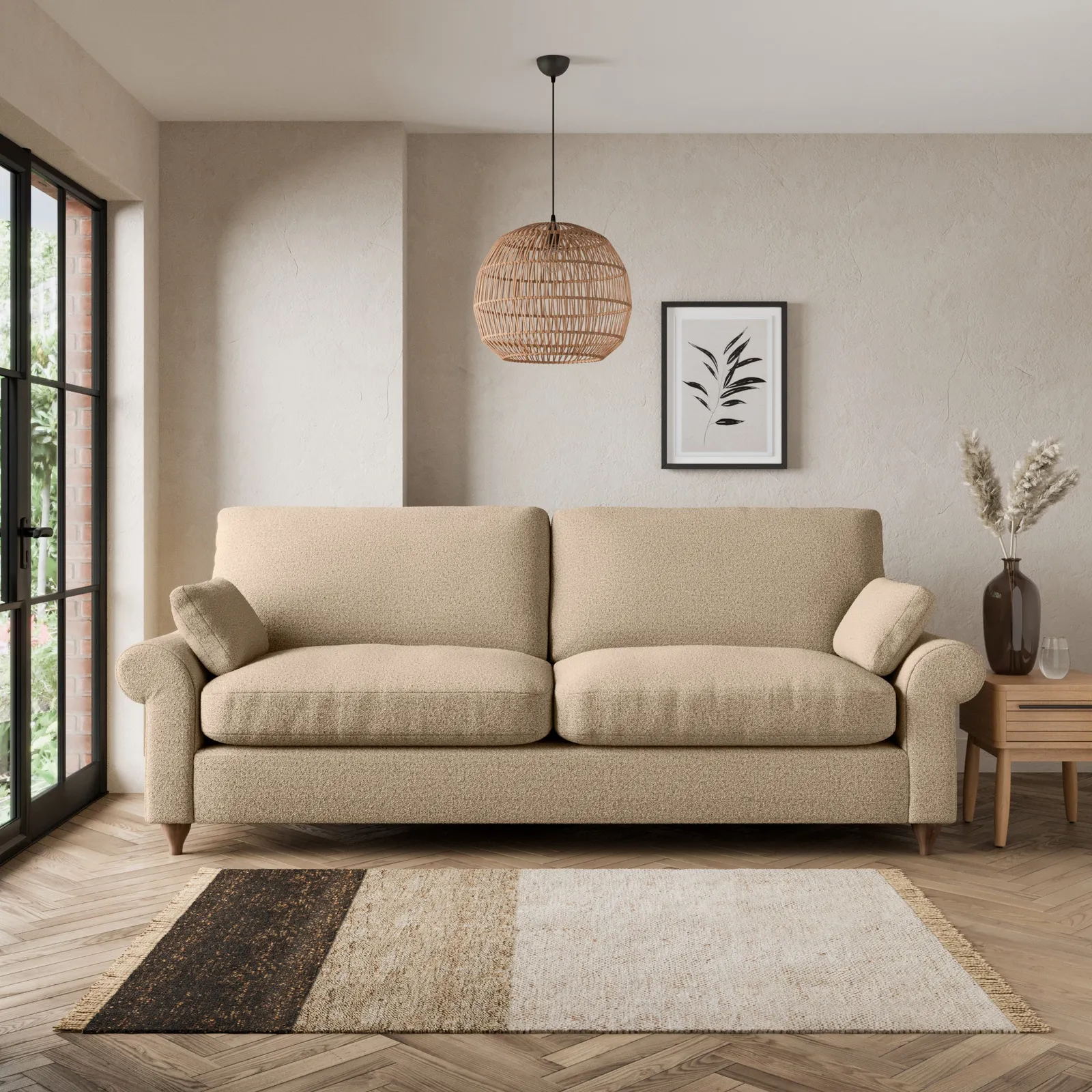 Salisbury Cosy Marl 4 Seater Sofa Cosy Marl Camel