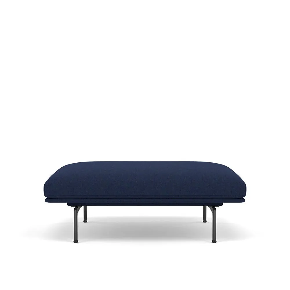 Muuto Outline Pouf Kvadrat Remix Fabric Dark Blue 773