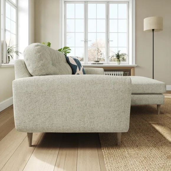 Sven Chunky Chenille Reversible Corner Chaise Sofa 2