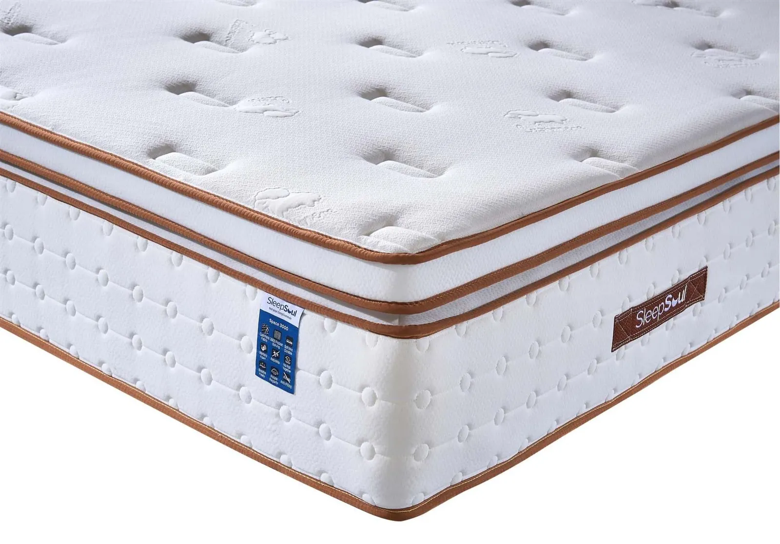 Birlea SleepSoul Space 3000 Mattress Memory Foam Pocket Sprung in White