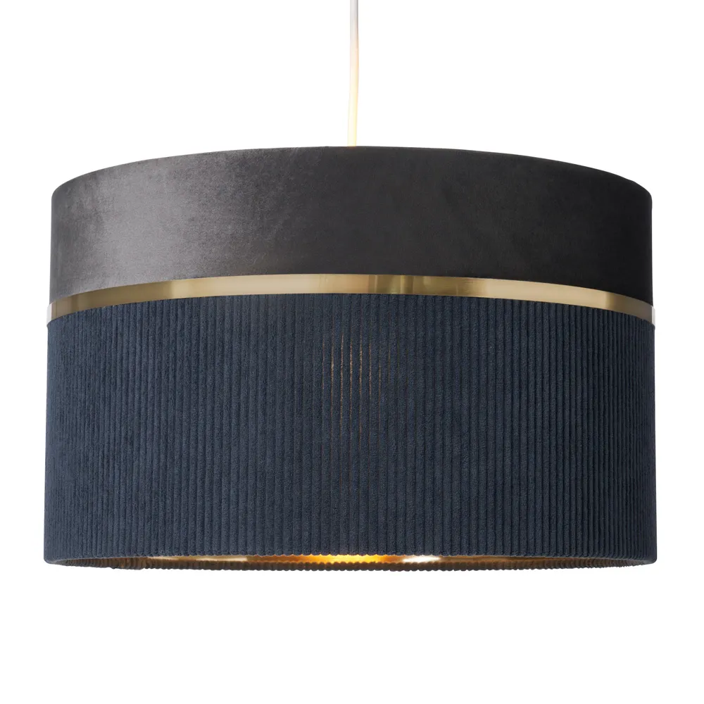Violet 40cm Mixed Fabric Easyfit Shade, Grey