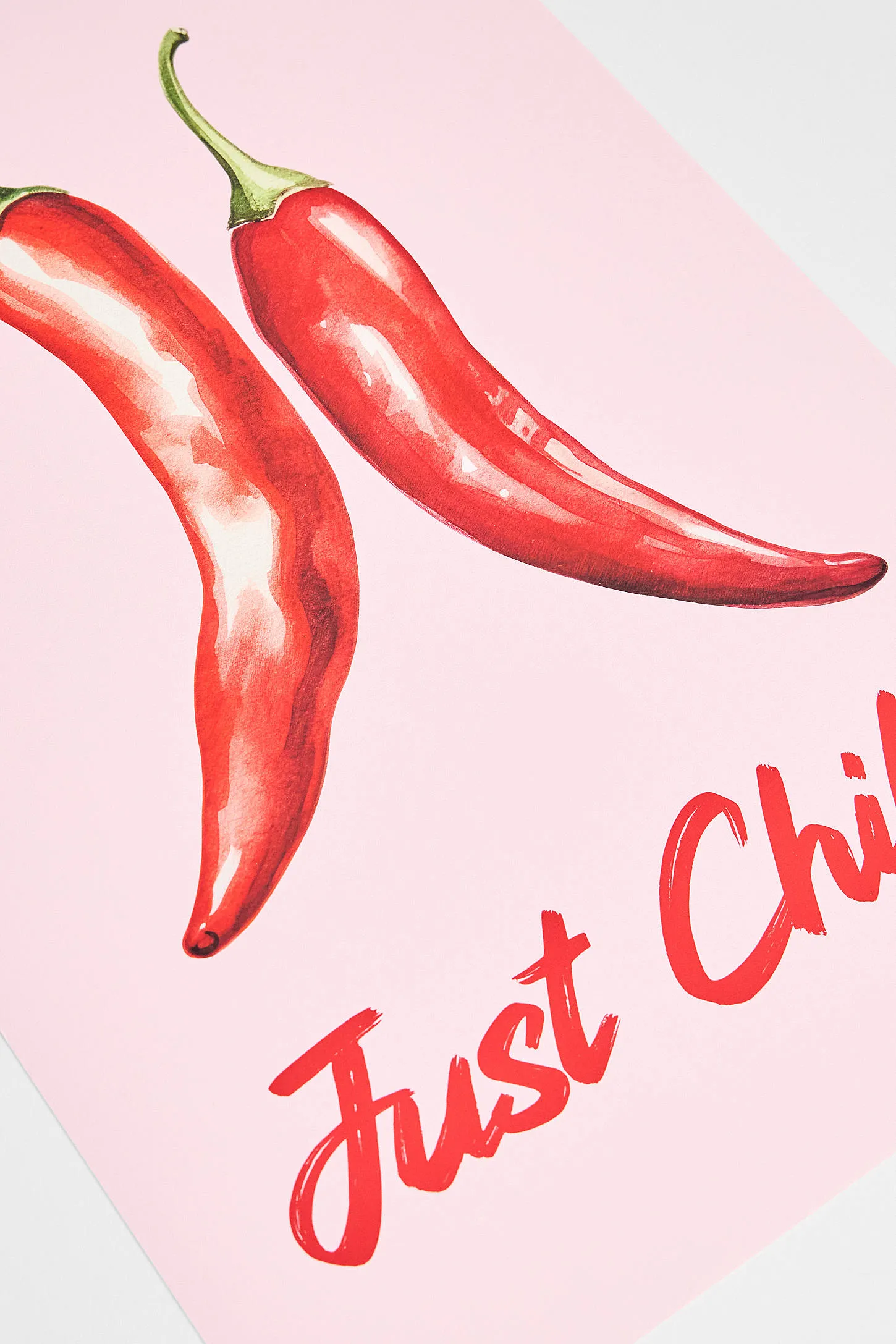 Just Chillin' 30x40cm Wall Art Print - Pink A3 2