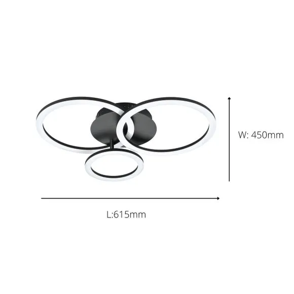 EGLO Parrapos LED Z Large Flush Ceiling Light 3