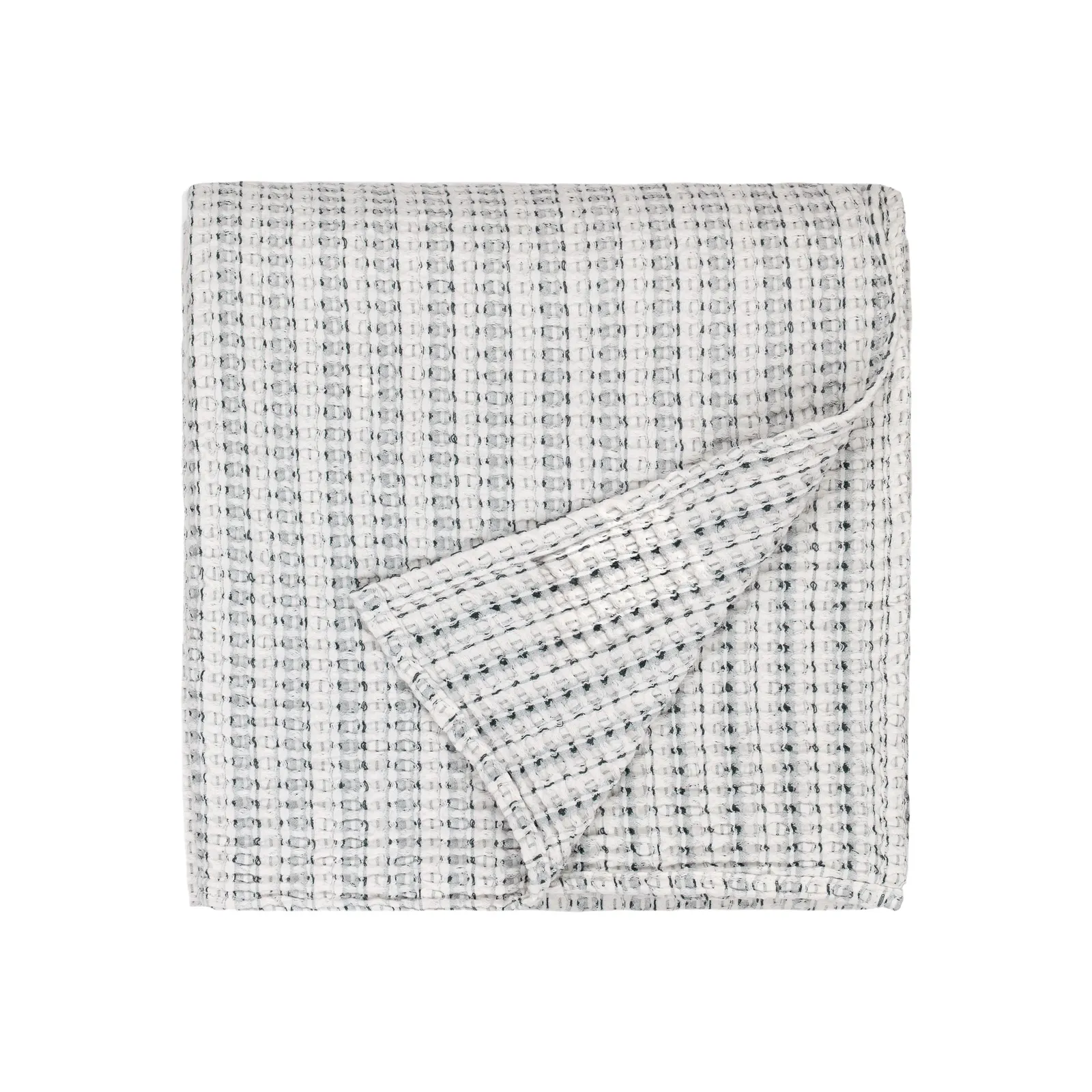 Yard Waffle 100% Cotton Textured Bedspread in Blue 3