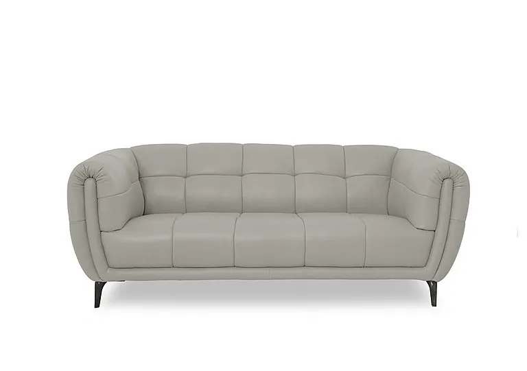 Sienna Leather Large 2 Seater Sofa - Lead Grey