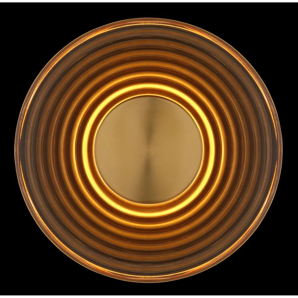 Netlighting Janell Integrated Led Wall Lamp Matt Brass Colour 3000K in Gold 5