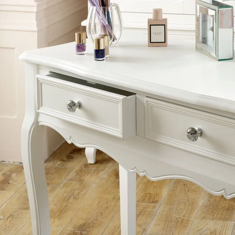 Melody Maison White Dressing Table, Mirror, Stool Set - Victoria Range 5