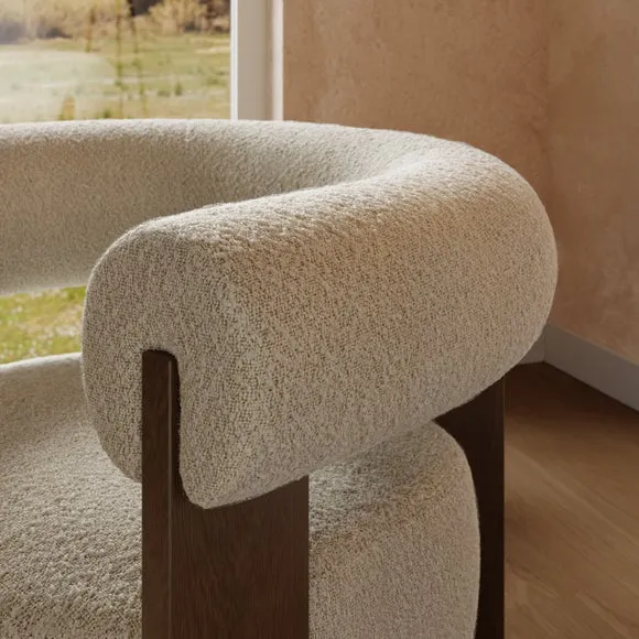 Fallon Tonal Boucle Bolster Accent Chair 3