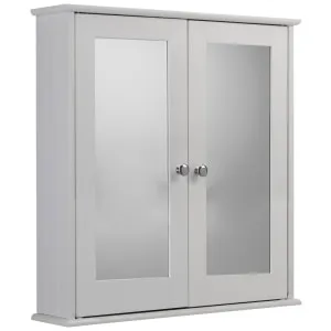Croydex Ashby Wooden Double Door Bathroom Mirror Cabinet - 580 x 560mm 2