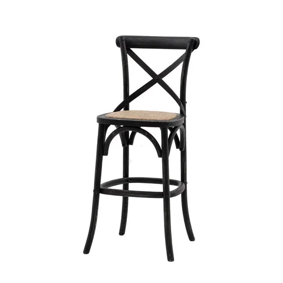 Cannock Set of 2 Bar Stools, Rattan 6