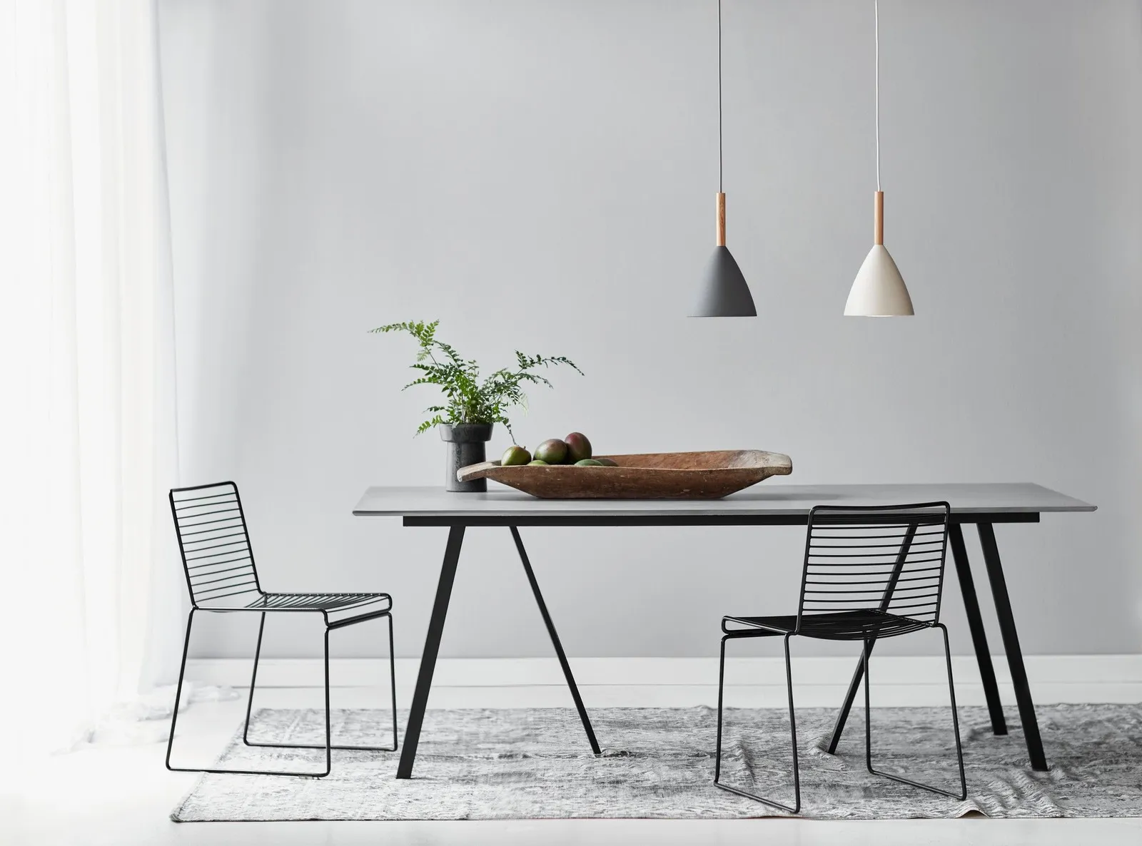 Nordlux Pure Grey Metal Dining Room E27 2