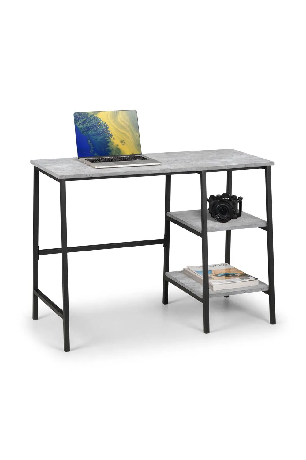 Julian Bowen Staten Desk with Shelves in Light Grey 4