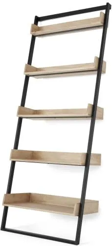 Hamilton Bookcase, Light Mango Wood and Black