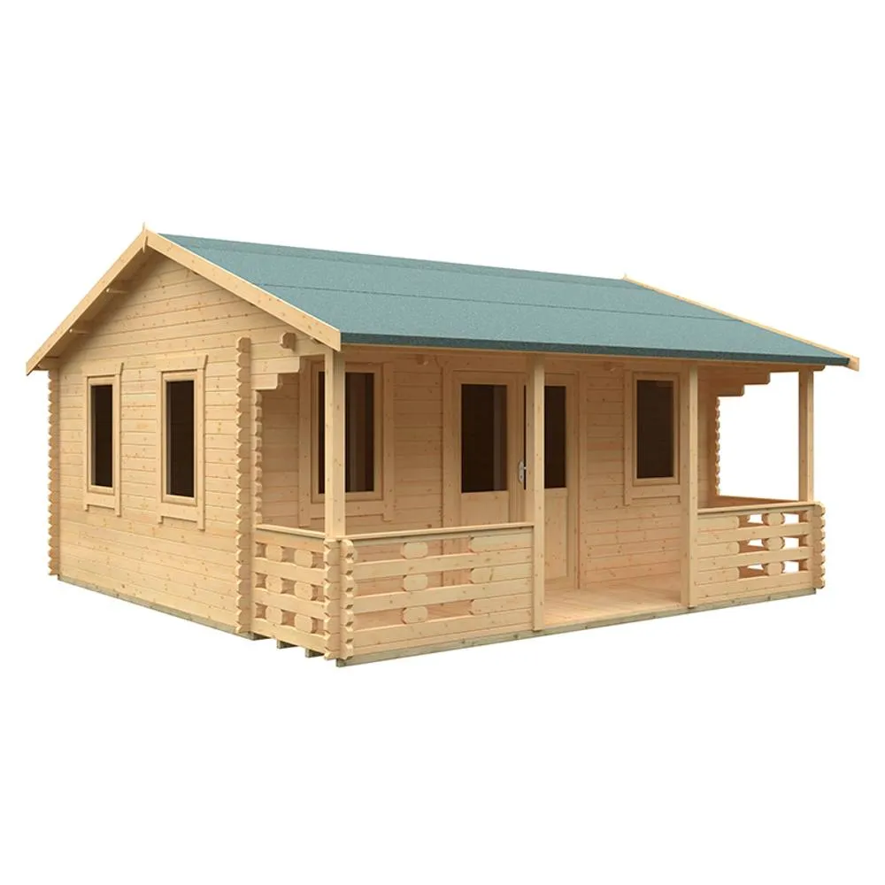 Buttercup Farm 18x14 The Addlington 44mm Cabin - L535 x W415 x H293.2 cm in Natural
