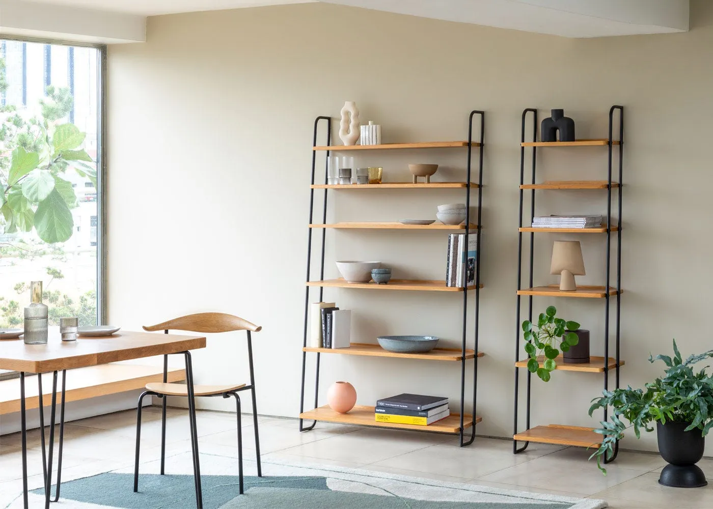 Heal's Brunel Lean To Wide Shelves With Metal Struts 2