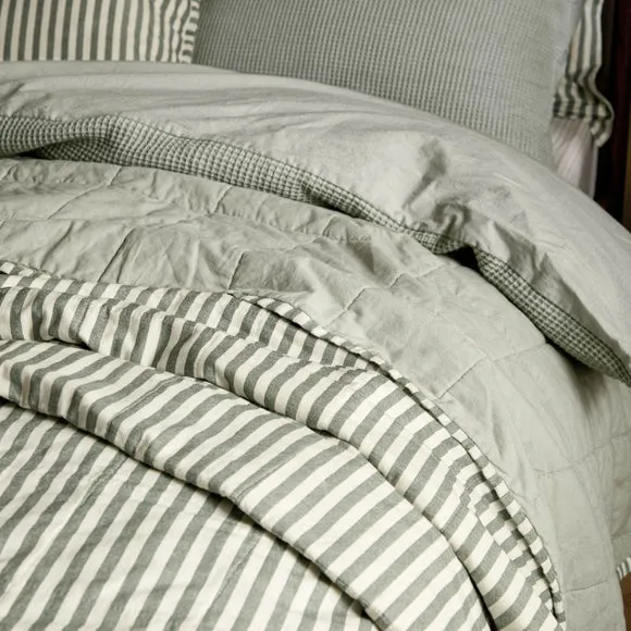 Yard Hebden Stripe 100% Cotton Bedspread 3