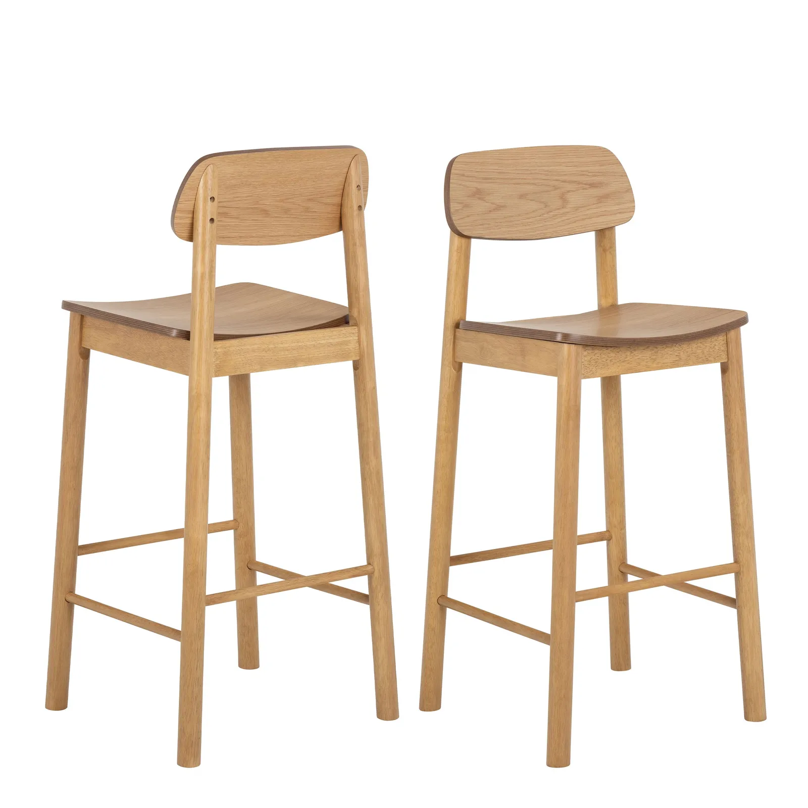 Furniture To Go Barlow Bar Table in Matt Oak Included 2 Barlow Bar Stool in Matt Oak in Brown 5
