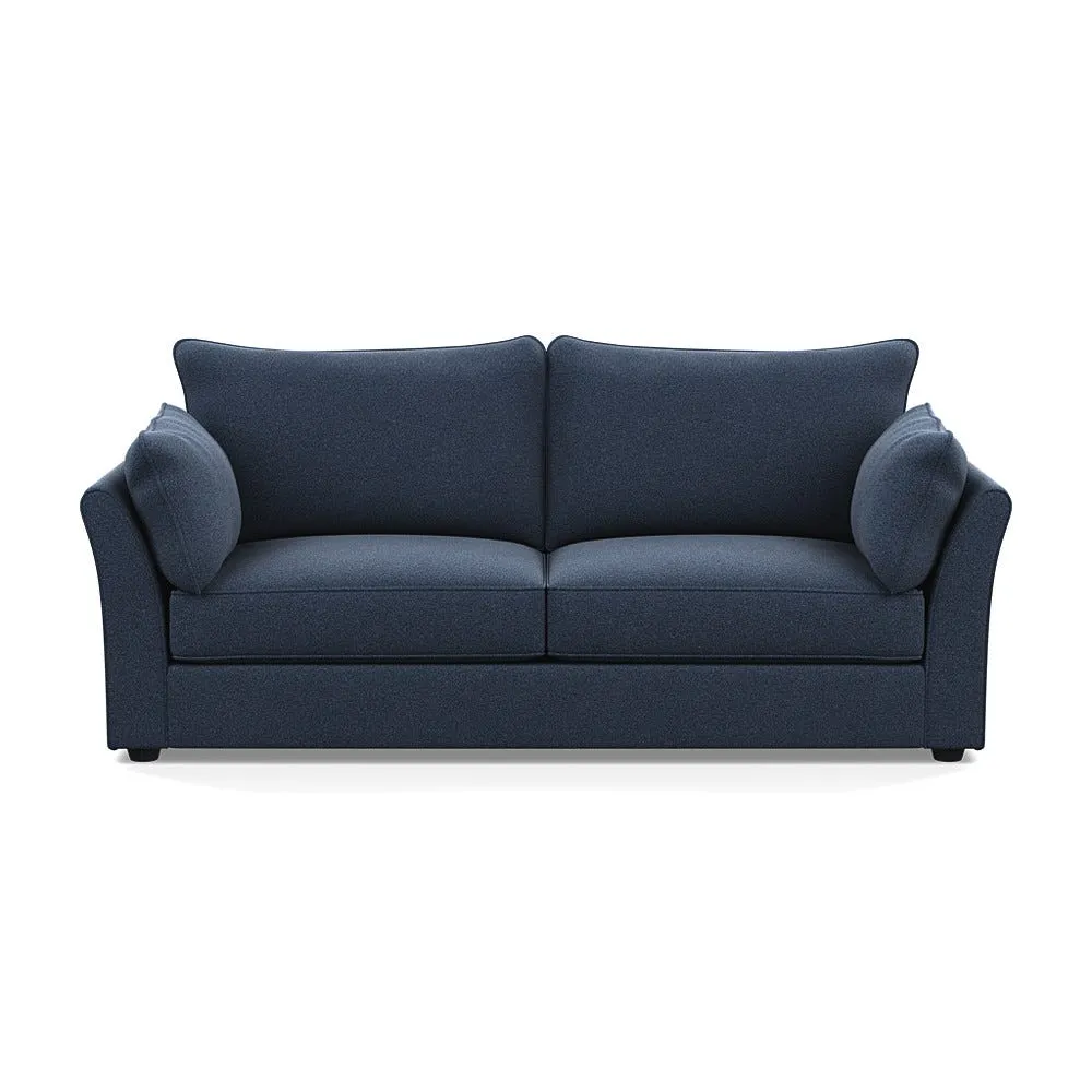 Heal's Tailor 4 Seater Sofa Boucle Indigo Black Feet